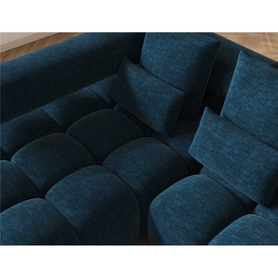 Corner sofa Elevvi L, sleeping function, Manhattan 40, blue, H102x260x184cm