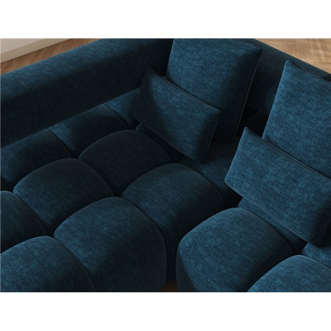Corner sofa Elevvi L, sleeping function, Manhattan 40, blue, H102x260x184cm