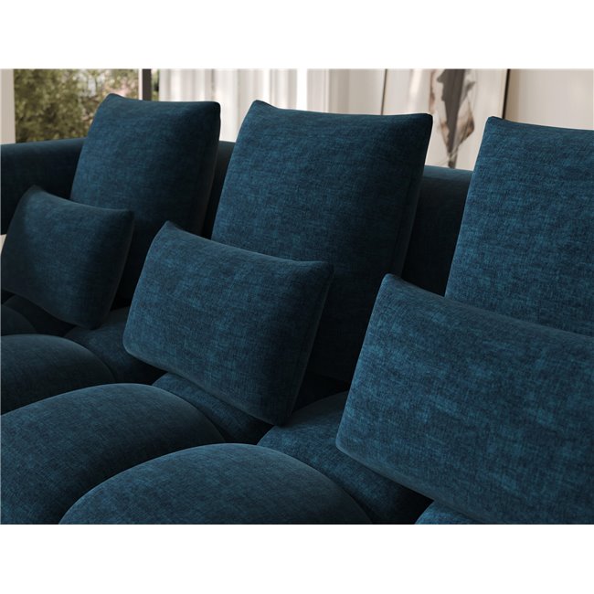 Corner sofa Elevvi L, sleeping function, Manhattan 40, blue, H102x260x184cm