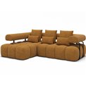 Corner sofa Elevvi L, sleeping function, Manhattan 45, yellow, H102x260x184cm