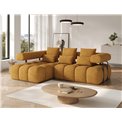 Corner sofa Elevvi L, sleeping function, Manhattan 45, yellow, H102x260x184cm