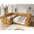 Corner sofa Elevvi L, sleeping function, Manhattan 45, yellow, H102x260x184cm
