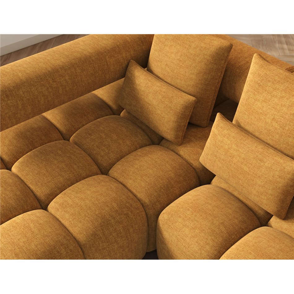 Corner sofa Elevvi L, sleeping function, Manhattan 45, yellow, H102x260x184cm