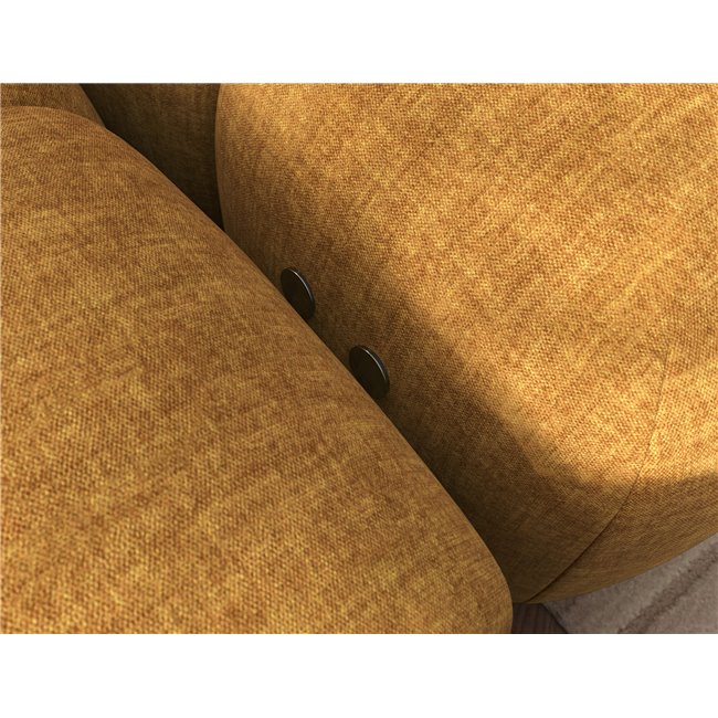 Corner sofa Elevvi L, sleeping function, Manhattan 45, yellow, H102x260x184cm