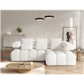 Corner sofa Elevvi R, sleeping function, Jaffray 01, white, H102x260x184cm