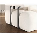 Corner sofa Elevvi R, sleeping function, Jaffray 01, white, H102x260x184cm