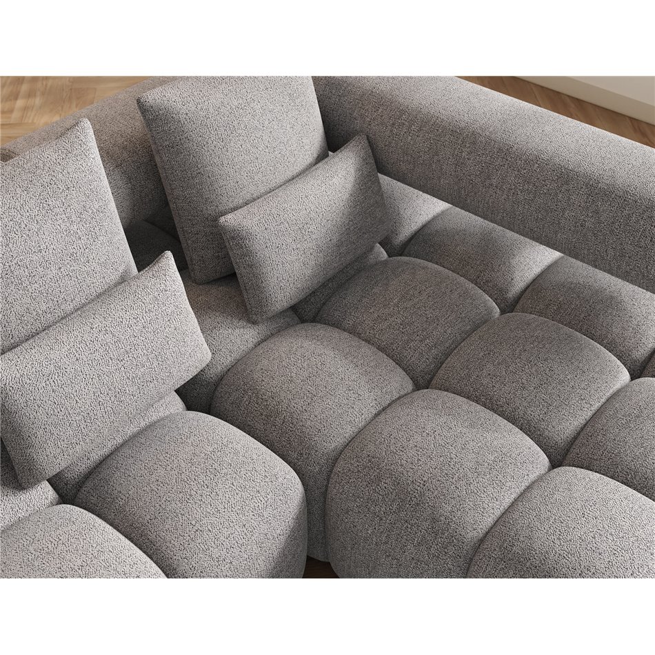 Corner sofa Elevvi R, sleeping function, Coralline 03, grey, H102x260x184cm