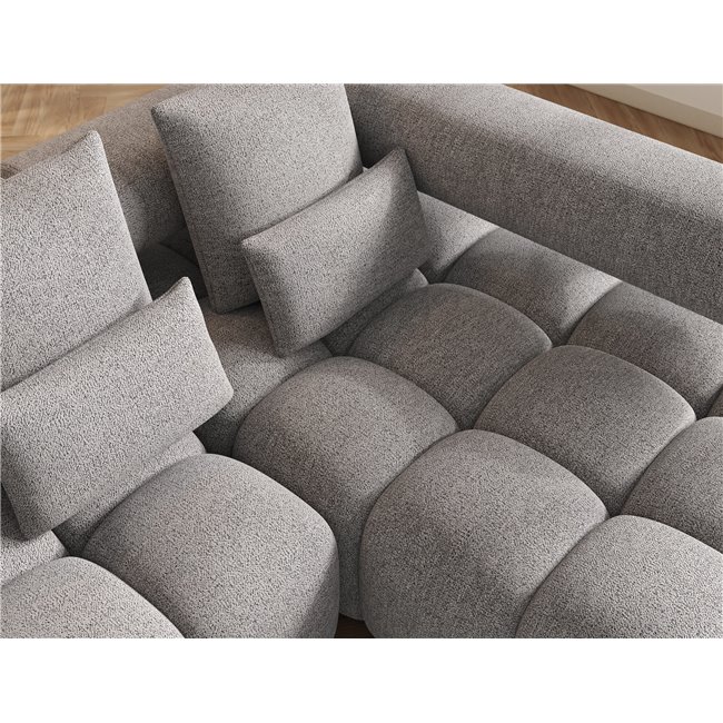 Corner sofa Elevvi R, sleeping function, Coralline 03, grey, H102x260x184cm