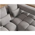 Corner sofa Elevvi R, sleeping function, Coralline 03, grey, H102x260x184cm