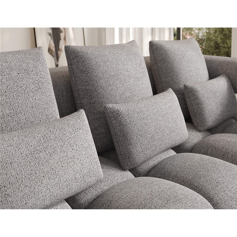 Corner sofa Elevvi R, sleeping function, Coralline 03, grey, H102x260x184cm