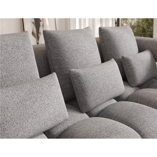 Corner sofa Elevvi R, sleeping function, Coralline 03, grey, H102x260x184cm