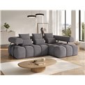 Corner sofa Elevvi R, sleeping function, Manhattan 03, dark grey, H102x260x184cm