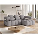 Corner sofa Elevvi R, sleeping function, Paolli 04, grey, H102x260x184cm
