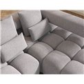 Corner sofa Elevvi R, sleeping function, Paolli 04, grey, H102x260x184cm
