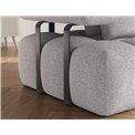 Corner sofa Elevvi R, sleeping function, Paolli 04, grey, H102x260x184cm