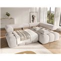 Corner sofa Elevvi R, sleeping function, Bazalt 18, grey, H102x260x184cm