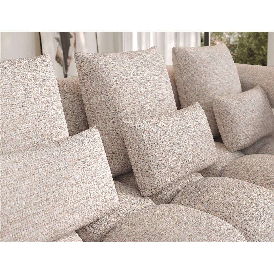 Corner sofa Elevvi R, sleeping function, Bazalt 18, grey, H102x260x184cm