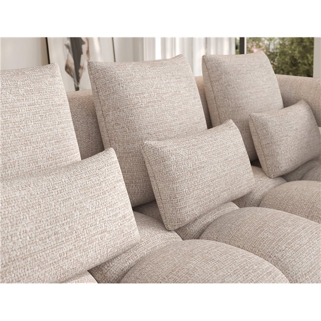 Corner sofa Elevvi R, sleeping function, Bazalt 18, grey, H102x260x184cm