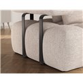 Corner sofa Elevvi R, sleeping function, Bazalt 18, grey, H102x260x184cm