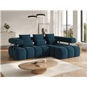 Corner sofa Elevvi R, sleeping function, Manhattan 40, blue, H102x260x184cm