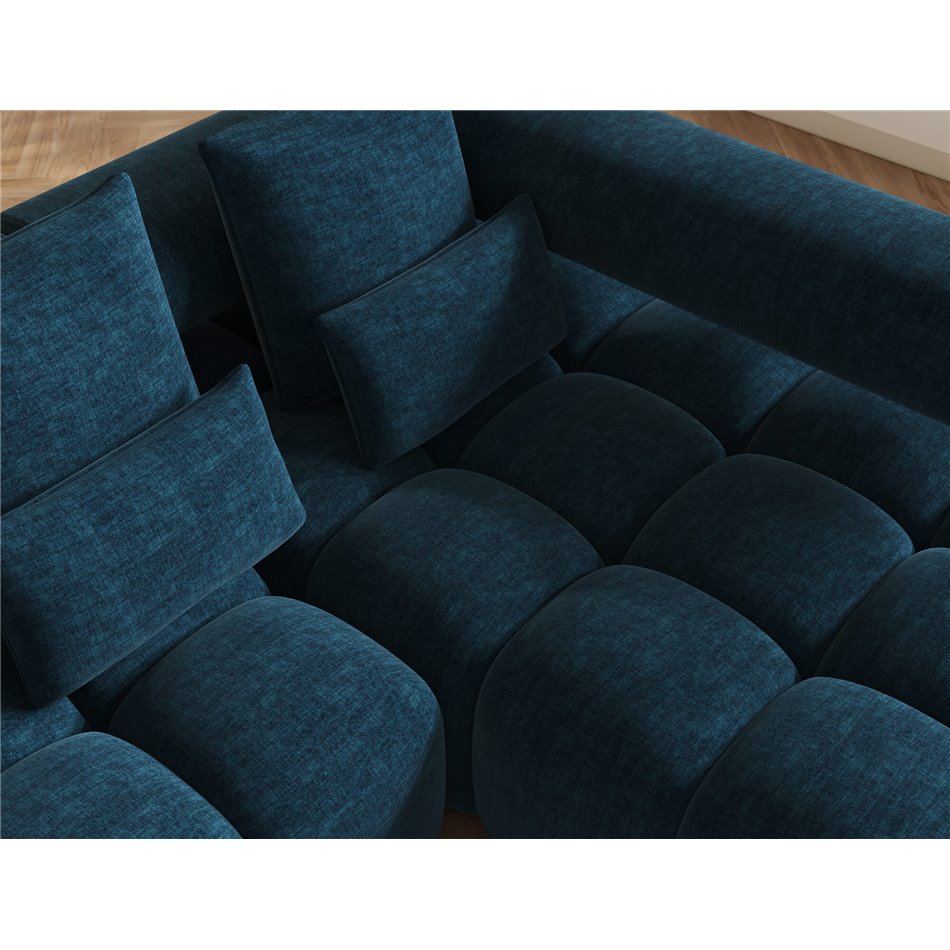 Corner sofa Elevvi R, sleeping function, Manhattan 40, blue, H102x260x184cm