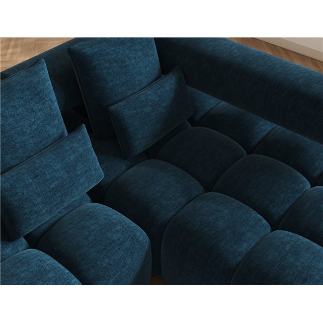 Corner sofa Elevvi R, sleeping function, Manhattan 40, blue, H102x260x184cm