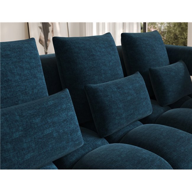 Corner sofa Elevvi R, sleeping function, Manhattan 40, blue, H102x260x184cm