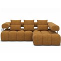 Corner sofa Elevvi R, sleeping function, Manhattan 45, yellow, H102x260x184cm