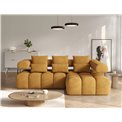 Corner sofa Elevvi R, sleeping function, Manhattan 45, yellow, H102x260x184cm