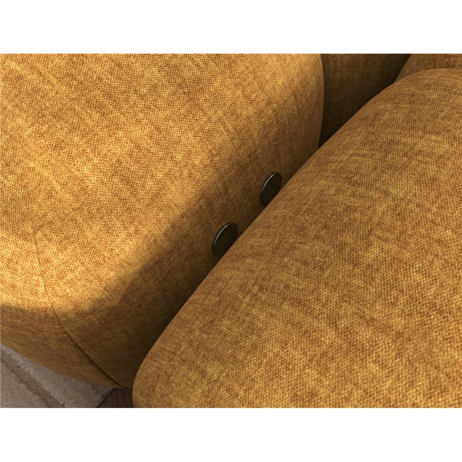 Corner sofa Elevvi R, sleeping function, Manhattan 45, yellow, H102x260x184cm