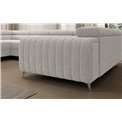 U-shaped sofa Eluis L, sleeping function, Royal 01, boucle, white, H92x347x202cm