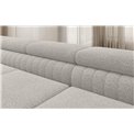 U-shaped sofa Eluis L, sleeping function, Royal 01, boucle, white, H92x347x202cm