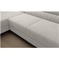 U-shaped sofa Eluis L, sleeping function, Royal 01, boucle, white, H92x347x202cm