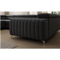 U-shaped sofa Eluis L, sleeping function, Sawana 14, black, H92x347x202cm