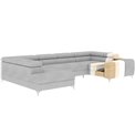 U-shaped sofa Eluis L, sleeping function, Sawana 14, black, H92x347x202cm