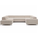 U-shaped sofa Eluis L, sleeping function, Jarell 18, corduroy, beige, H92x347x202cm