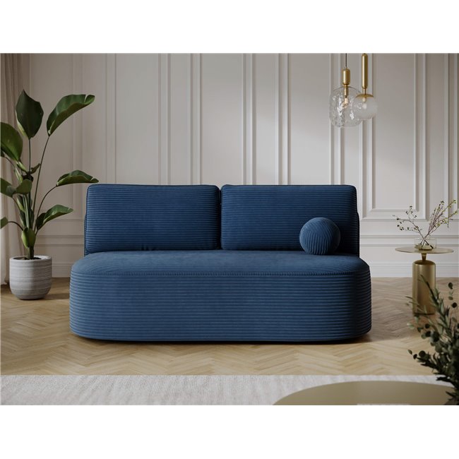 Sofa bed Eliana, sleeping function, Jarell 40, corduroy, blue, H93x193x96cm