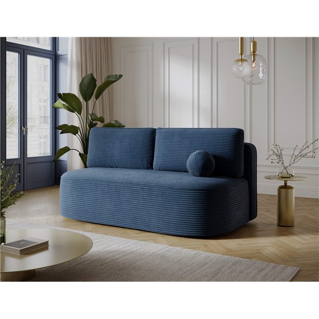 Sofa bed Eliana, sleeping function, Jarell 40, corduroy, blue, H93x193x96cm