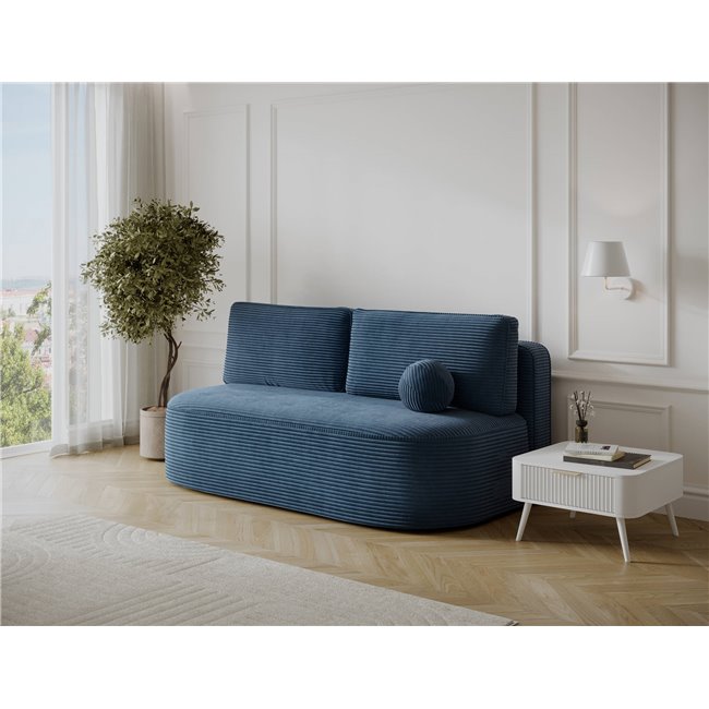 Sofa bed Eliana, sleeping function, Jarell 40, corduroy, blue, H93x193x96cm