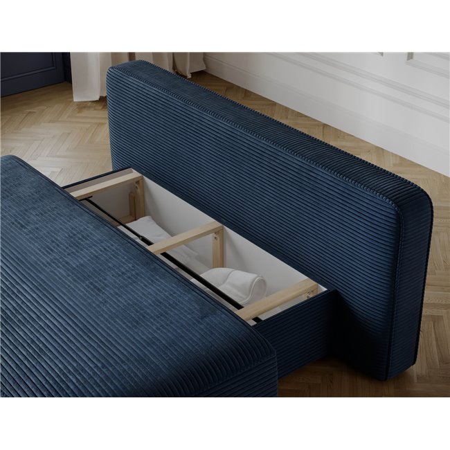 Sofa bed Eliana, sleeping function, Jarell 40, corduroy, blue, H93x193x96cm