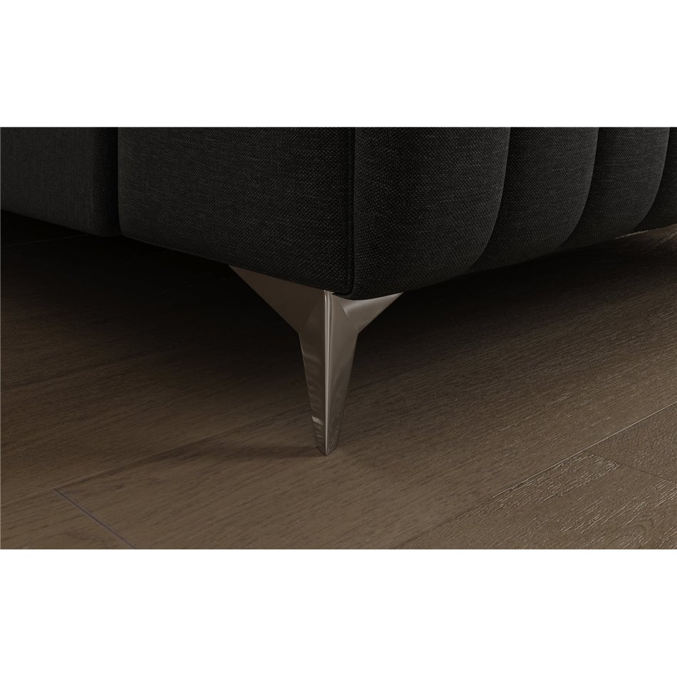 U-shaped sofa Eluis R, sleeping function, Sawana 14, black, H92x347x202cm