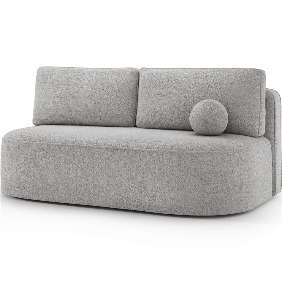 Sofa bed Eliana, sleeping function, Royal 04, boucle, grey, H93x193x96cm