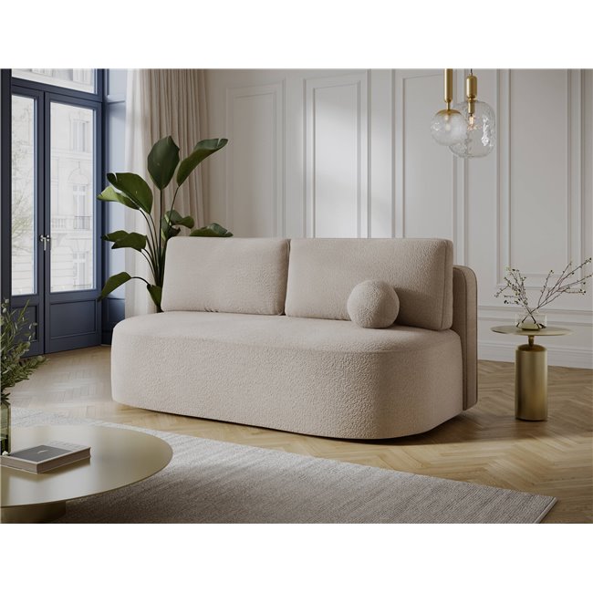 Sofa bed Eliana, sleeping function, Royal 18, boucle, beige, H93x193x96cm