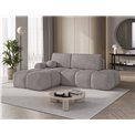 Corner sofa Elittario L, sleeping function, Modullo 03, grey, H95x227x170cm