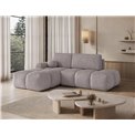 Corner sofa Elittario L, sleeping function, Modullo 03, grey, H95x227x170cm