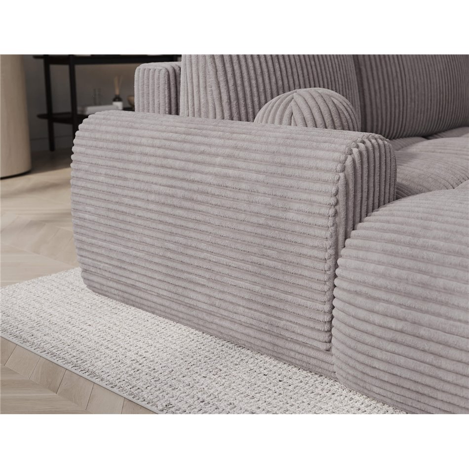Corner sofa Elittario L, sleeping function, Modullo 03, grey, H95x227x170cm