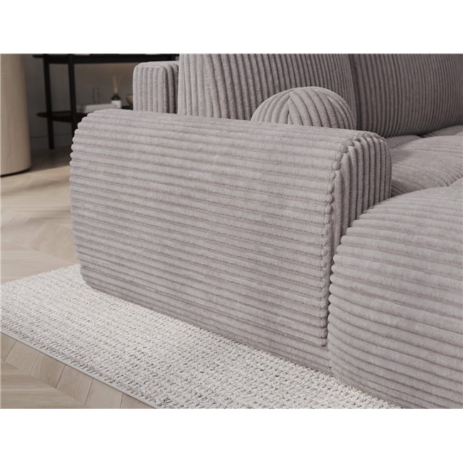Corner sofa Elittario L, sleeping function, Modullo 03, grey, H95x227x170cm