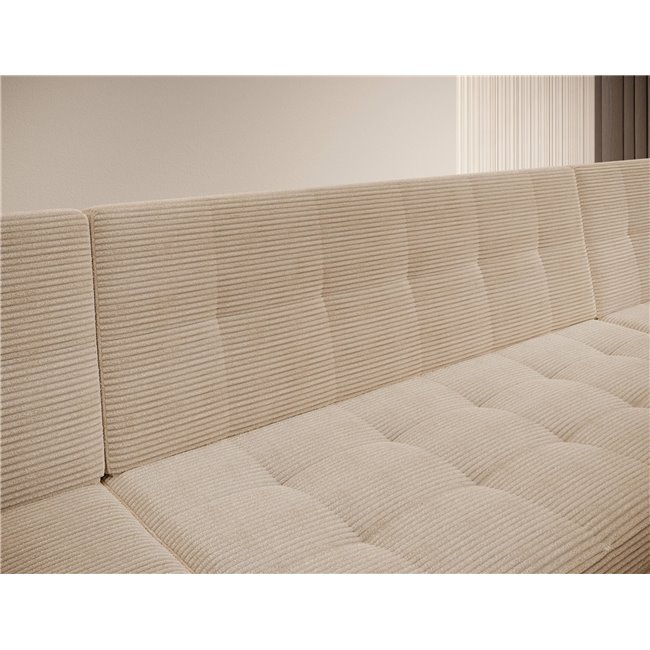 U-shaped sofa Evento Symmetrical, sleeping function, Royal 01, boucle, white, H78x359x165cm