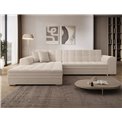 Corner sofa Erento L, sleeping function, Jarell 18, corduroy, beige, H78x296x194cm
