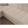 Corner sofa Erento L, sleeping function, Jarell 18, corduroy, beige, H78x296x194cm